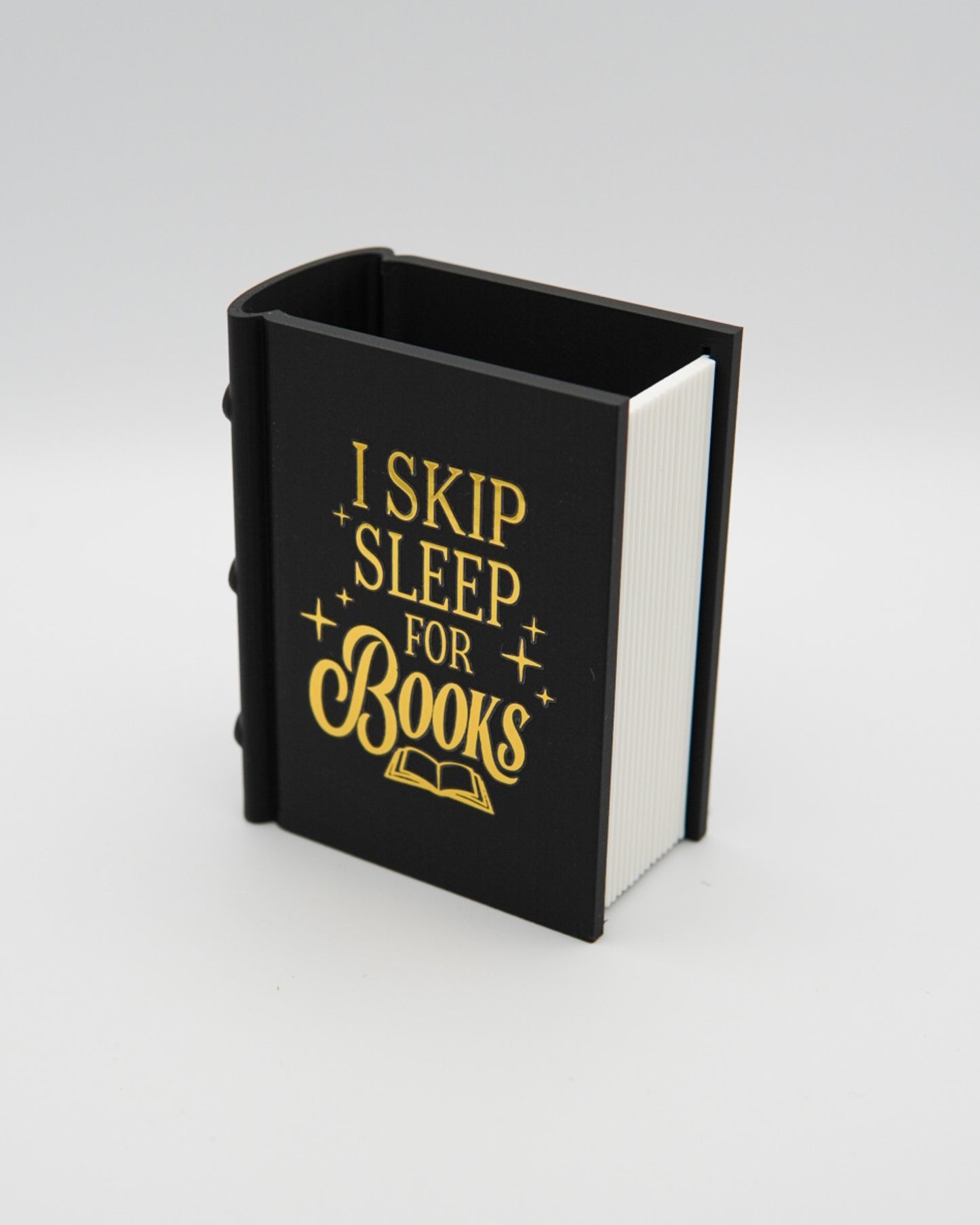 Lesezeichen- & Stiftehalter "Skip sleep for books"