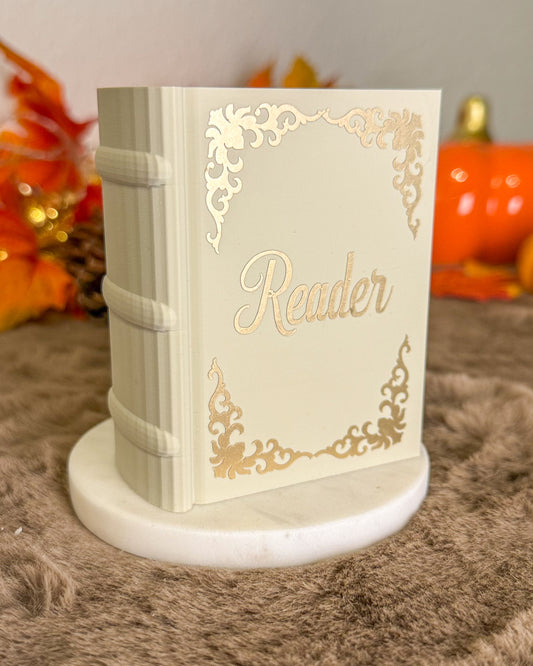 Stiftehalter - Buchdesign "Reader" - Beige