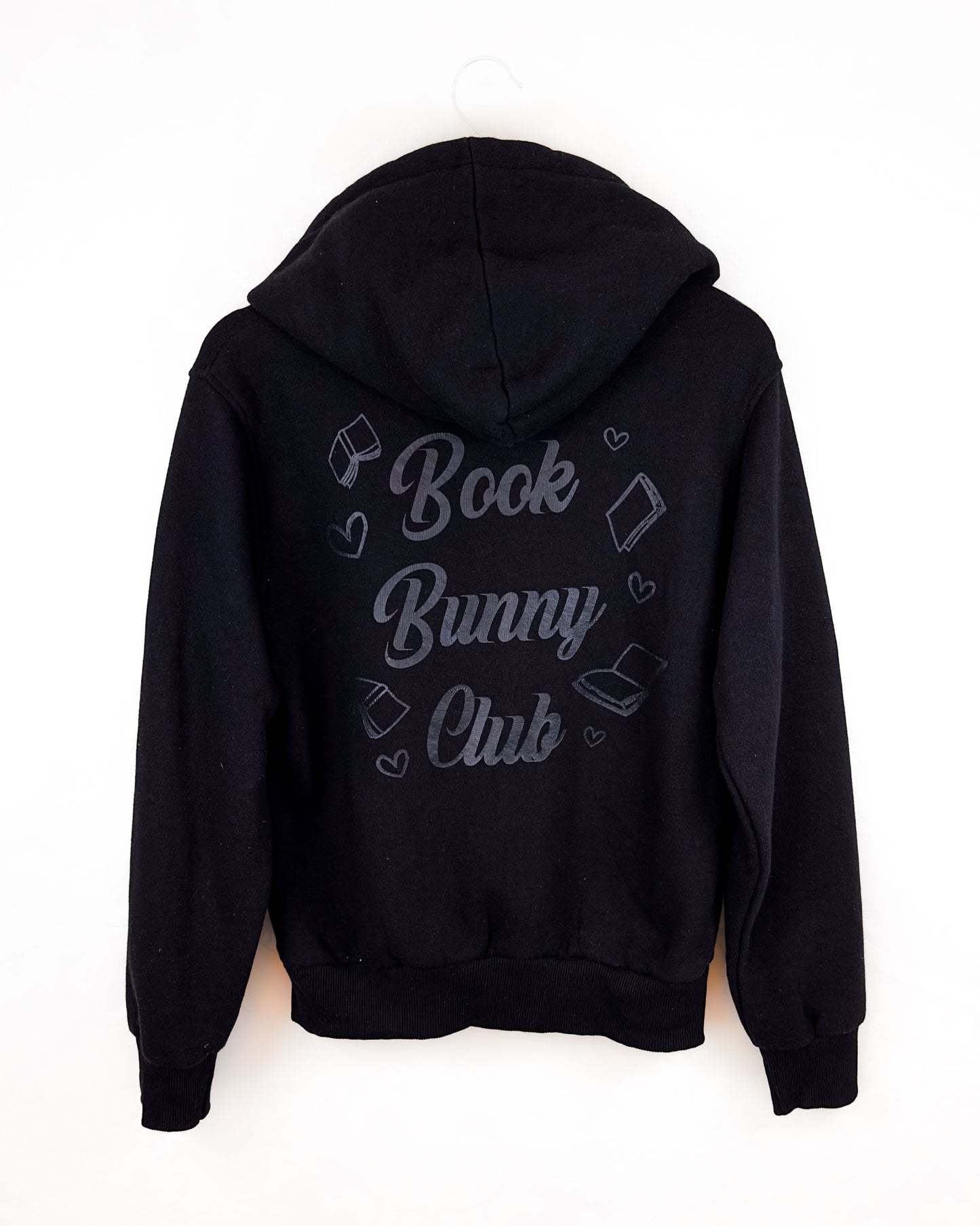 Book Bunny Club Hoodie Schwarz