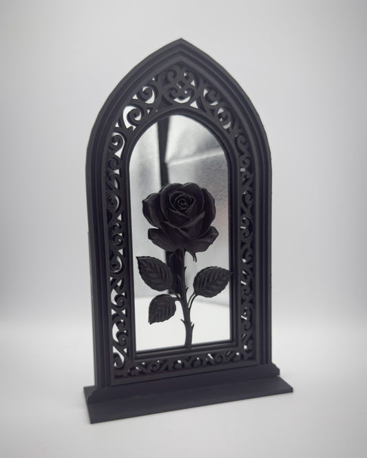 Spiegel Aufsteller "Rose" - Schwarz