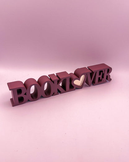 Booklover Schriftzug