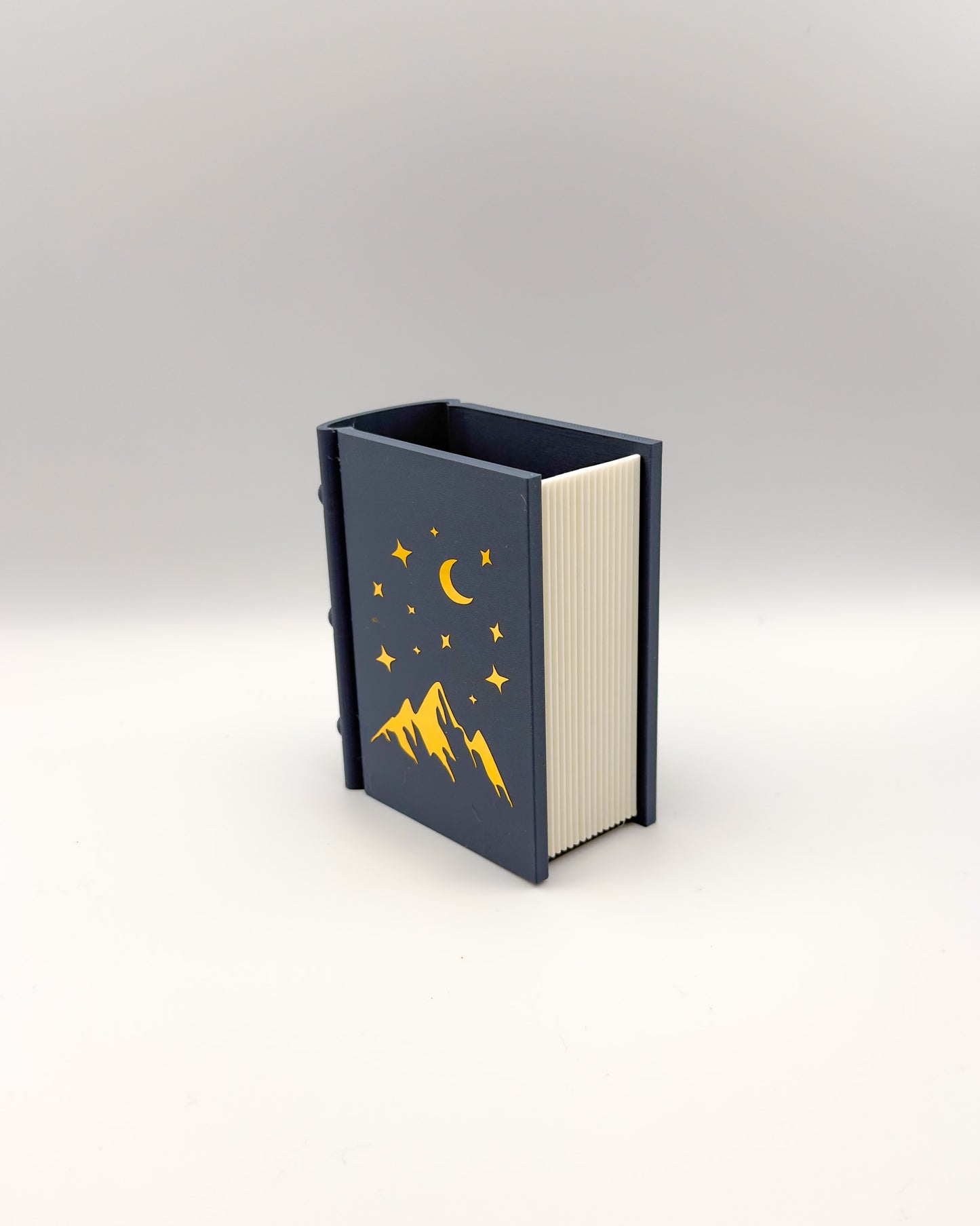 Stiftehalter - Buchdesign "Fantasyworld" - Dunkelblau