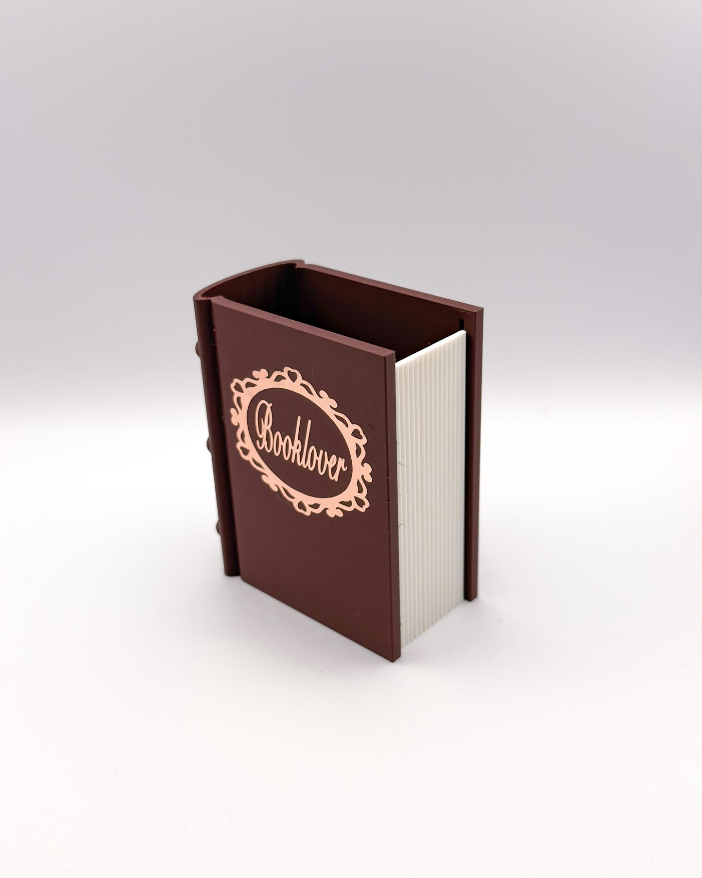 Stiftehalter - Buchdesign "Booklover" - Dunkelrot