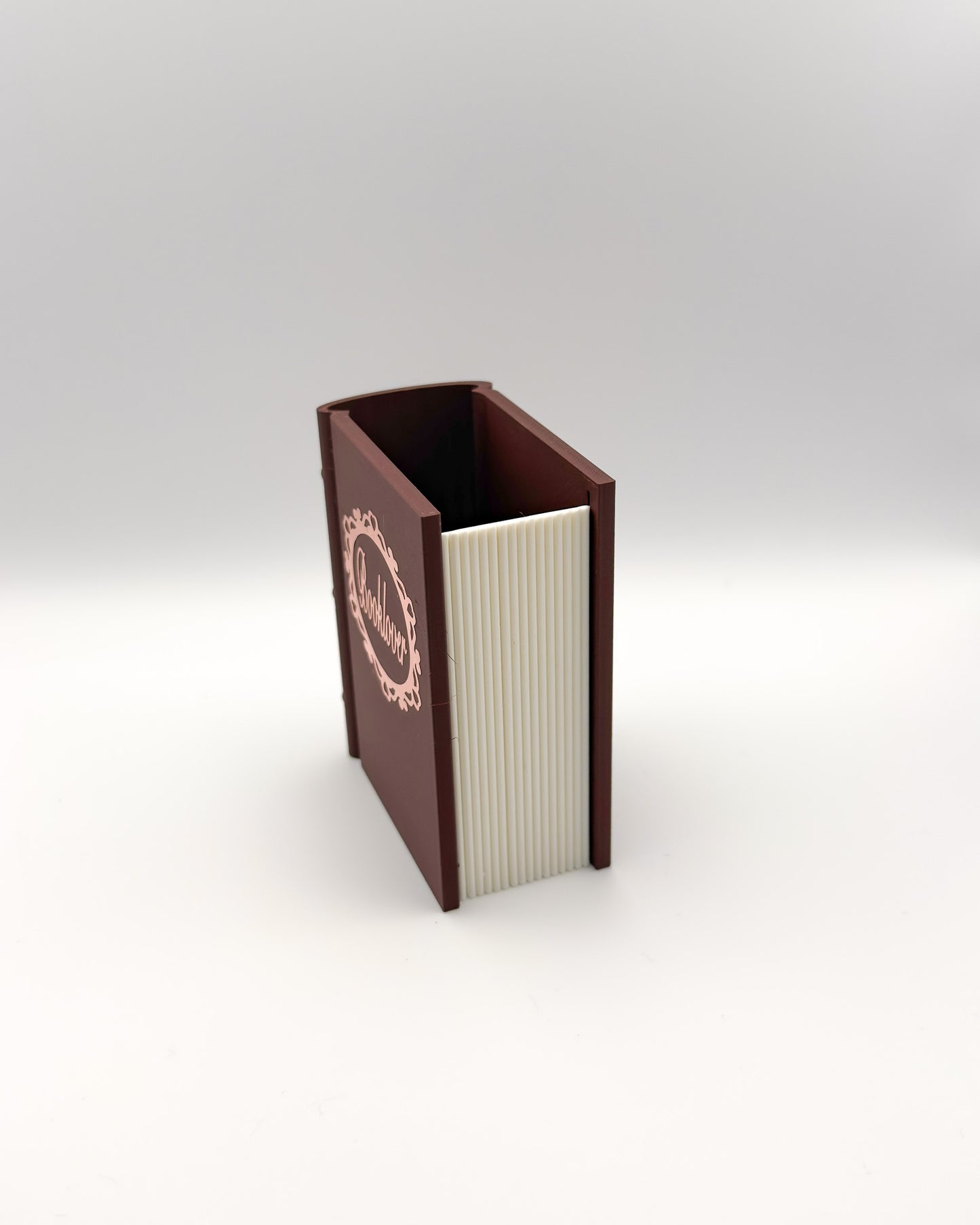 Stiftehalter - Buchdesign "Booklover" - Dunkelrot