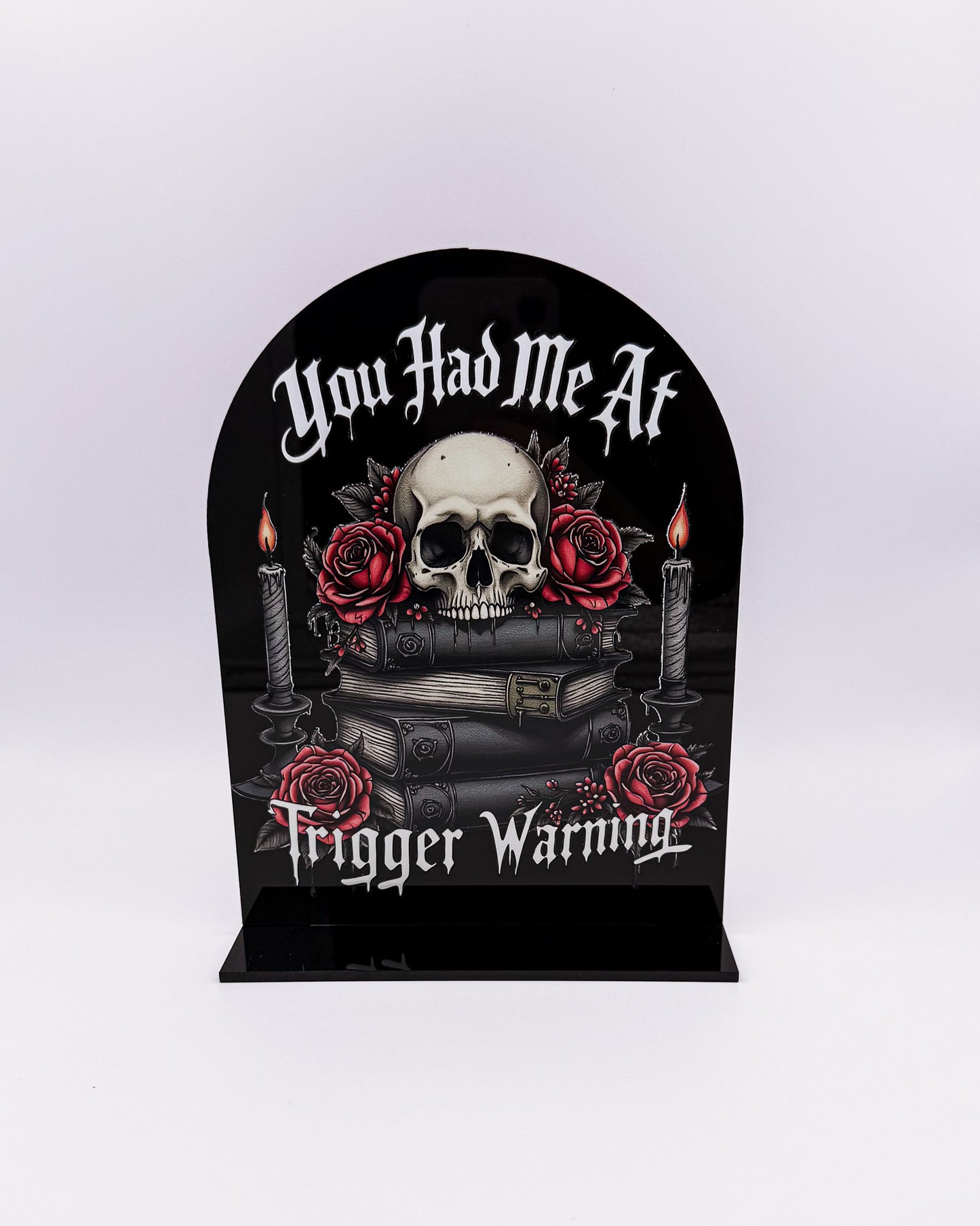 Aufsteller "Trigger Warning"