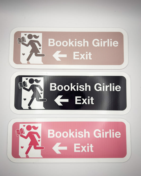Wandschild "Bookish Girl Exit"