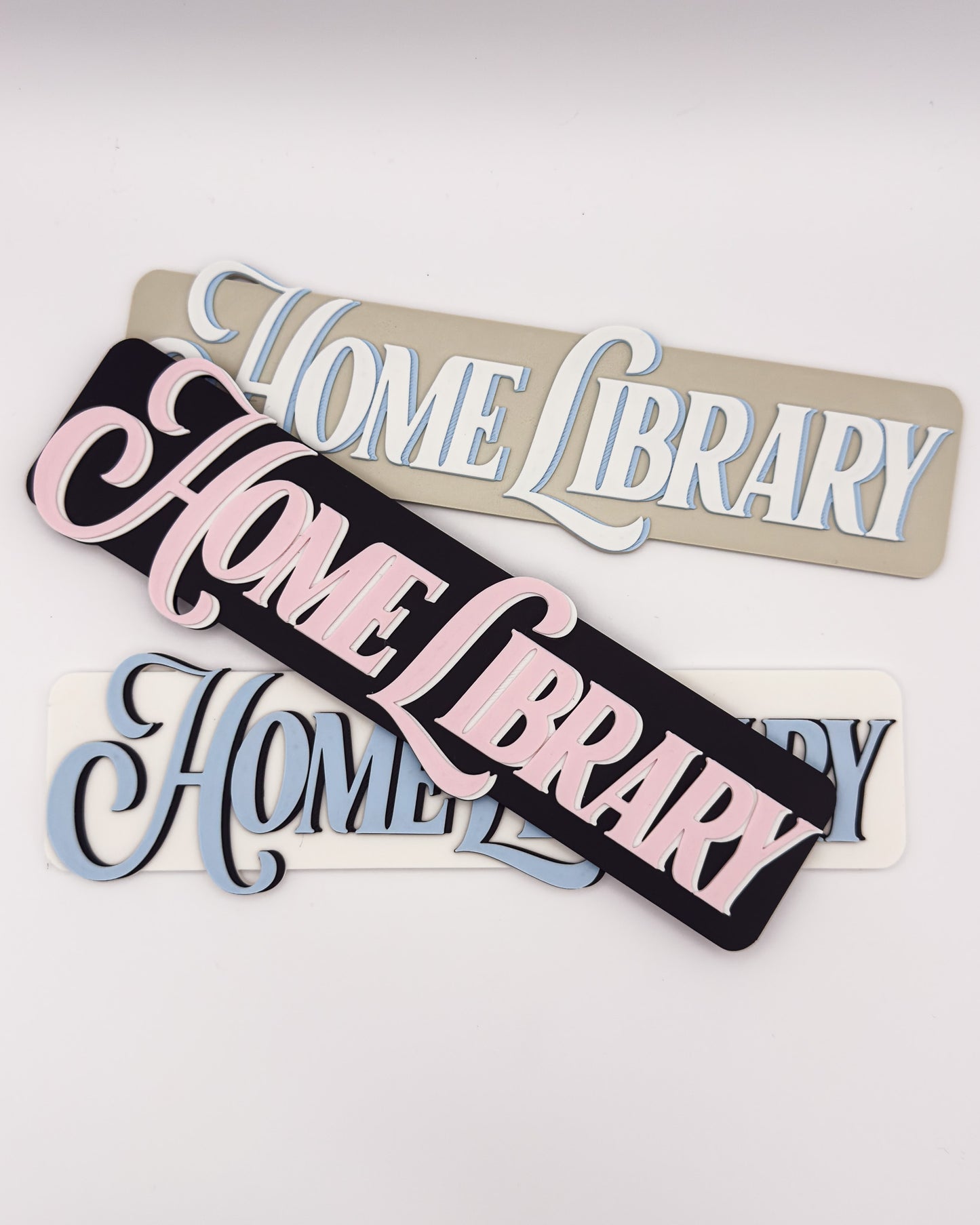 Regalschild "Home Library" - Summer Edition
