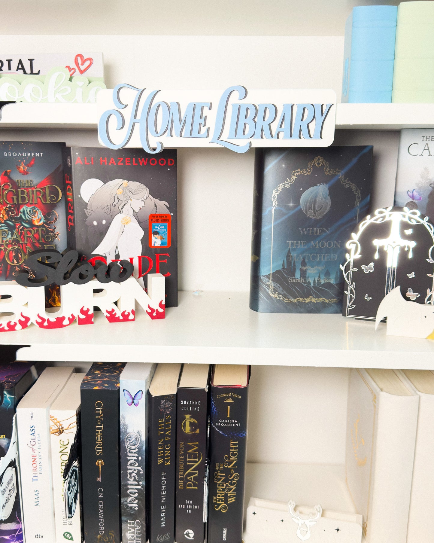 Regalschild "Home Library" - Summer Edition