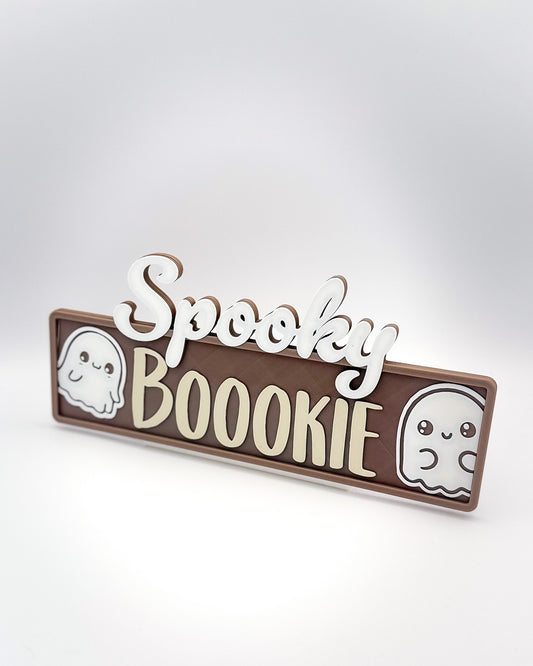 Regalschild "Spooky Boookie"