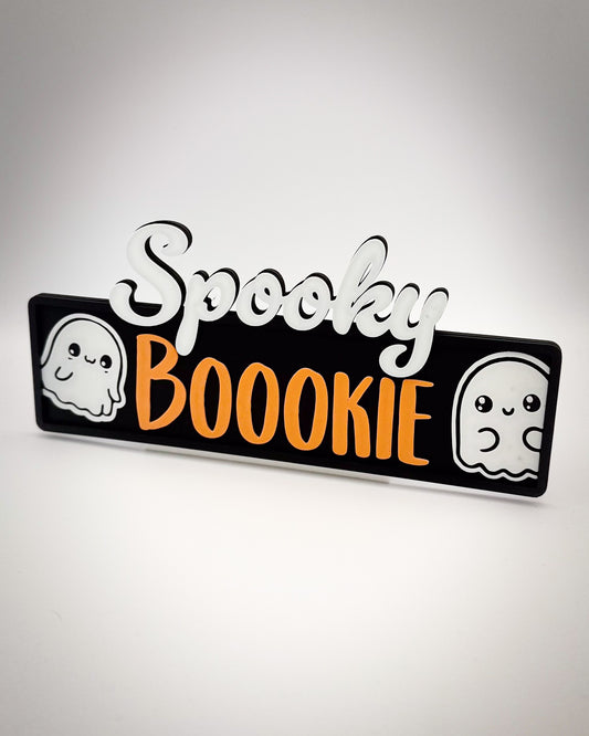 Regalschild "Spooky Boookie"